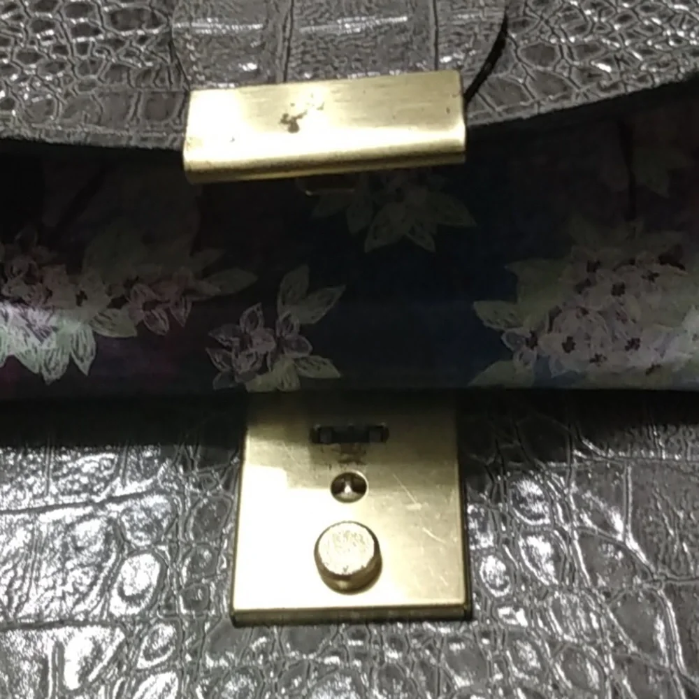 Vintage Mcm Leather Alligator Embossed Briefcase